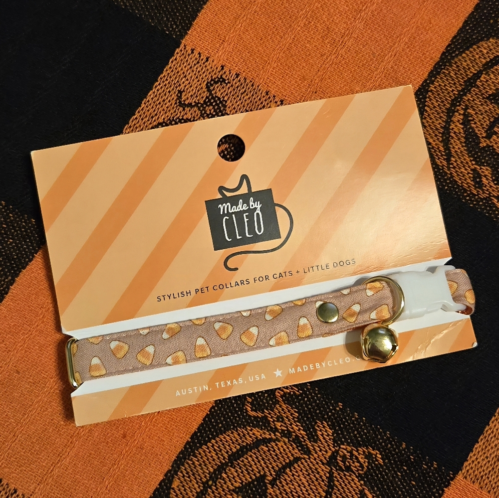 PetSmart Made By Cleo Candy Corn Halloween Breakaway Cat Collar